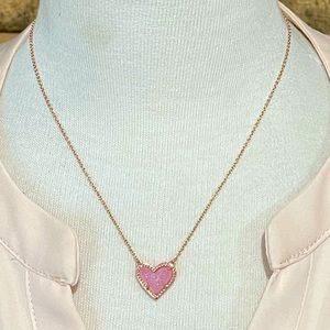 Kendra Scott Pink Drusy 💛 and Rose Gold Necklace